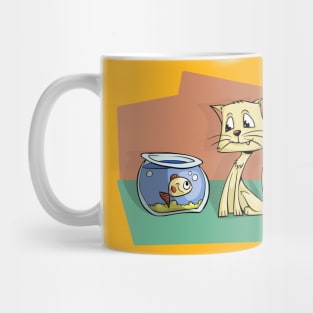 Cat and fish Mug